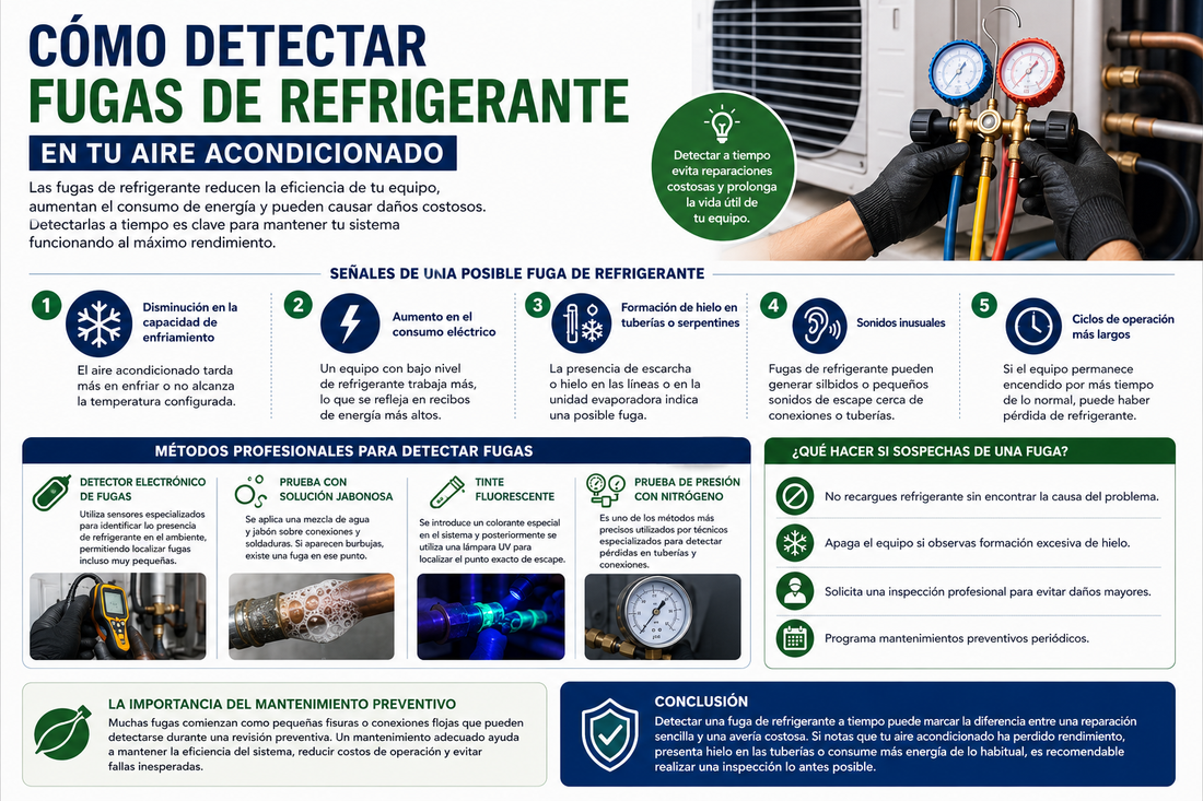 Cómo Detectar Fugas de Refrigerante en un Aire Acondicionado